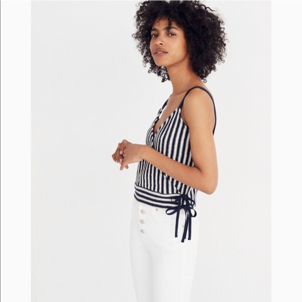 {Madewell} Striped Wrap Tank - Picture 2 of 8